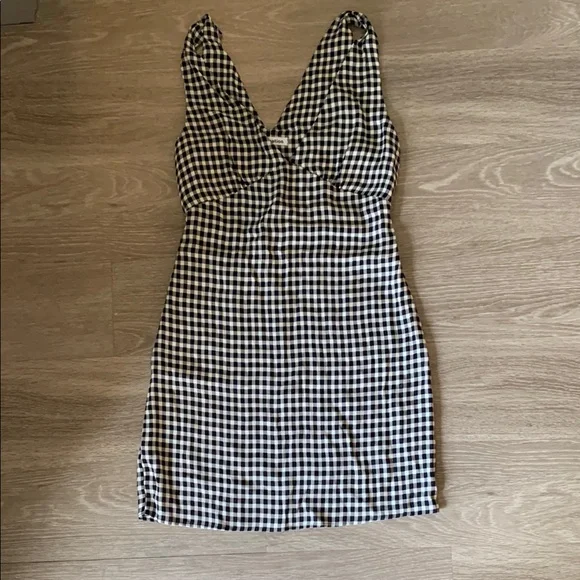 Reformation Black and off-white/cream Mini Dress - Picture 6 of 8